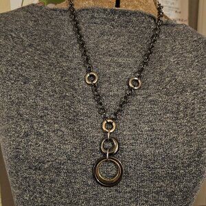 Anne Klein Black and Gold Necklace